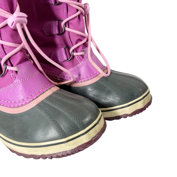 SOREL YOOT PAC winter snow waterproof BOOTS Pink Purple Fuchsia EUC SIZE 6 US - Picture 4 of 10